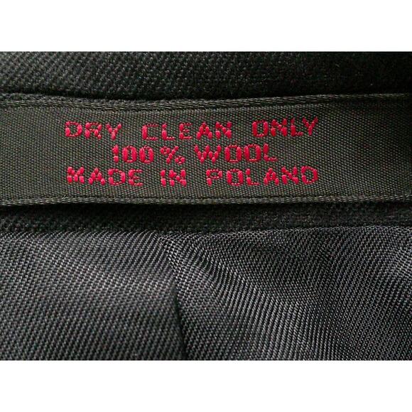 Andre Villard Mens Size S42 Black Wool Notch Vent less Double Breasted Blazer - Picture 5 of 8